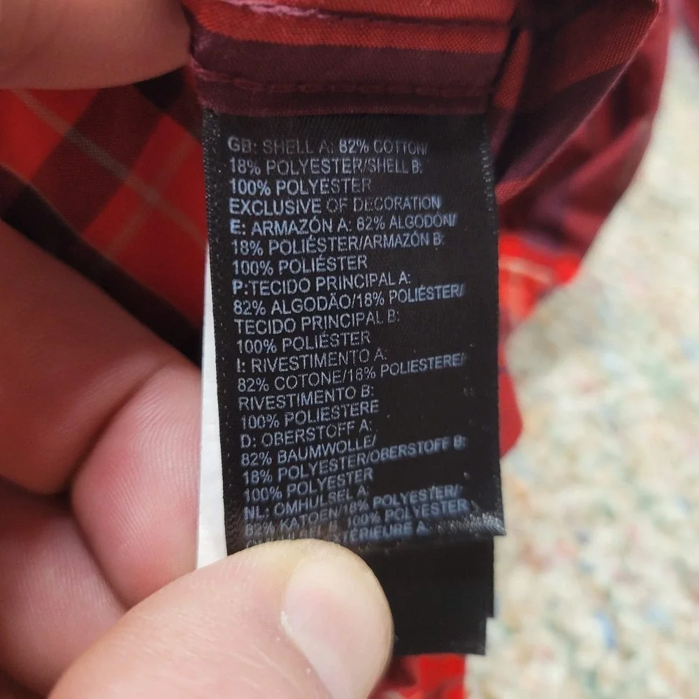 The North Face Shirt Mens XL Red Plaid‎ Button Up Vented Roll Tab Hiking Camping